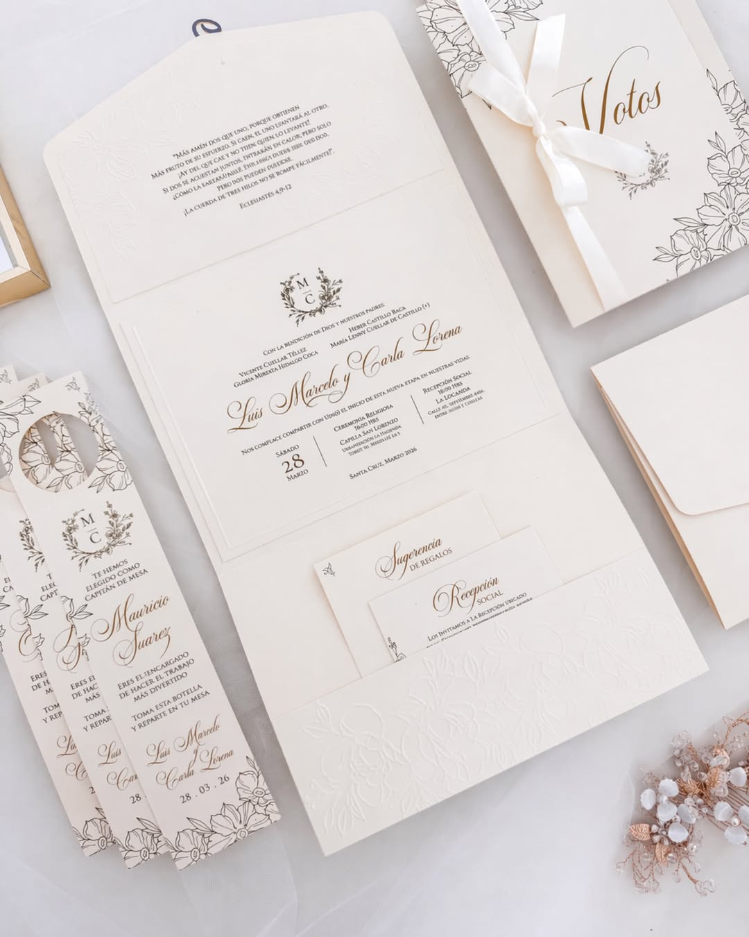Invitación de boda Marcelo y Carly