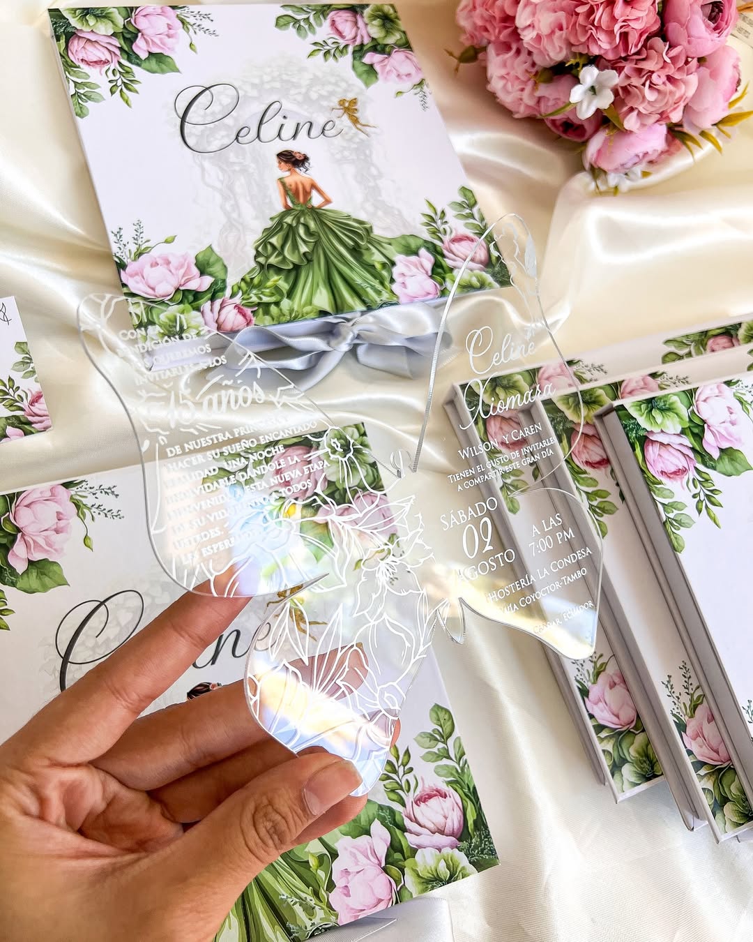 ¡La Invitacion De 15 Anos Que Todos Querran Guardar 🎉Cajita Elegante Tarjeta De Acrilico L 1