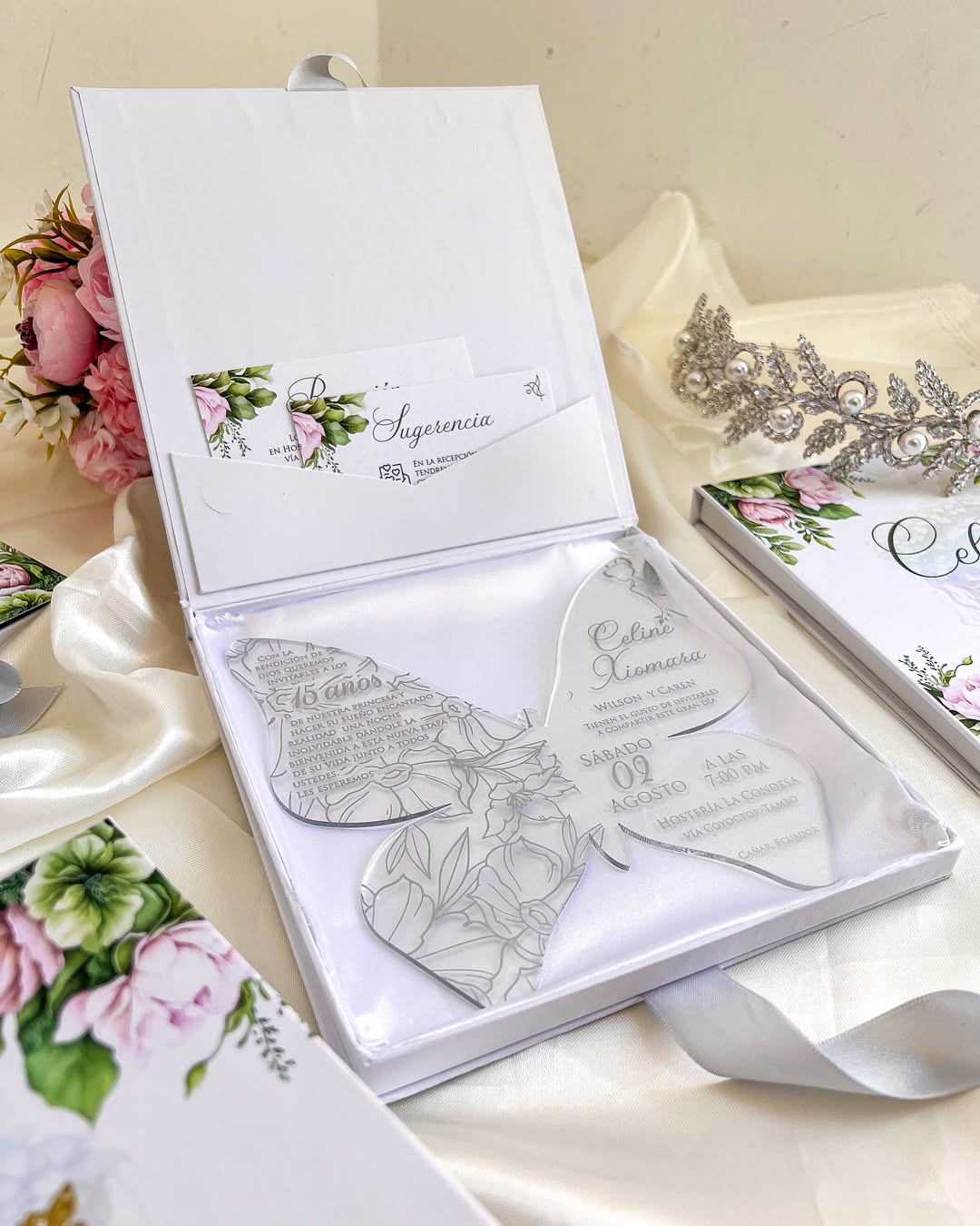 ¡La Invitacion De 15 Anos Que Todos Querran Guardar 🎉Cajita Elegante Tarjeta De Acrilico L 2