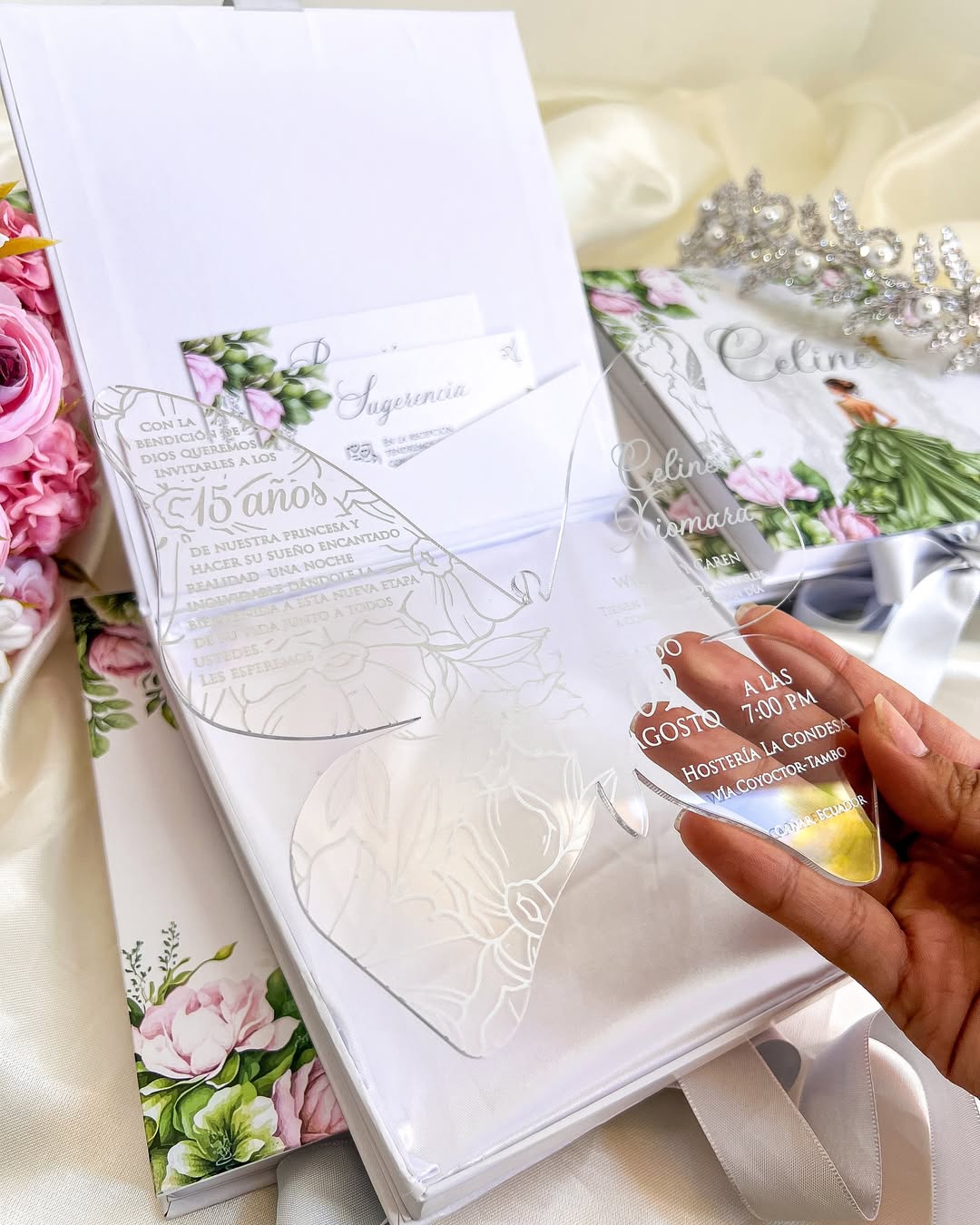 ¡La Invitacion De 15 Anos Que Todos Querran Guardar 🎉Cajita Elegante Tarjeta De Acrilico L 3