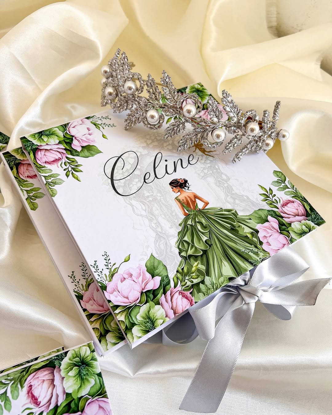 Invitación acrílico espejado quinceañera 3